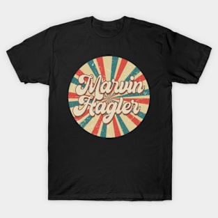 Circle Design Marvin Proud Name Birthday 70s 80s 90s Hagler T-Shirt